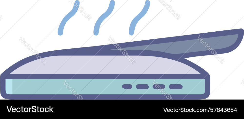 Active scanner process document digitization vector image