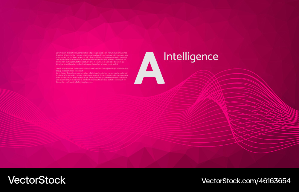 Ai artificial intelligence polygonal pattern vector image