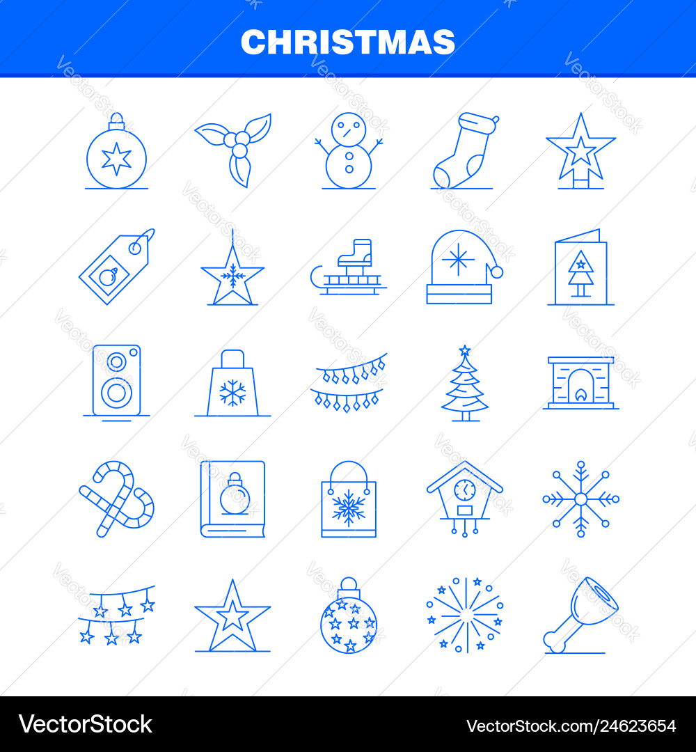 Christmas line icon for web print and mobile uxui Christmas line icon for web print and mobile uxui vector image