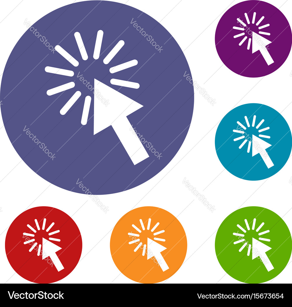 Click icons set Vector Image