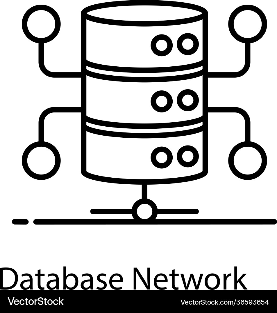 Database network Vector Image