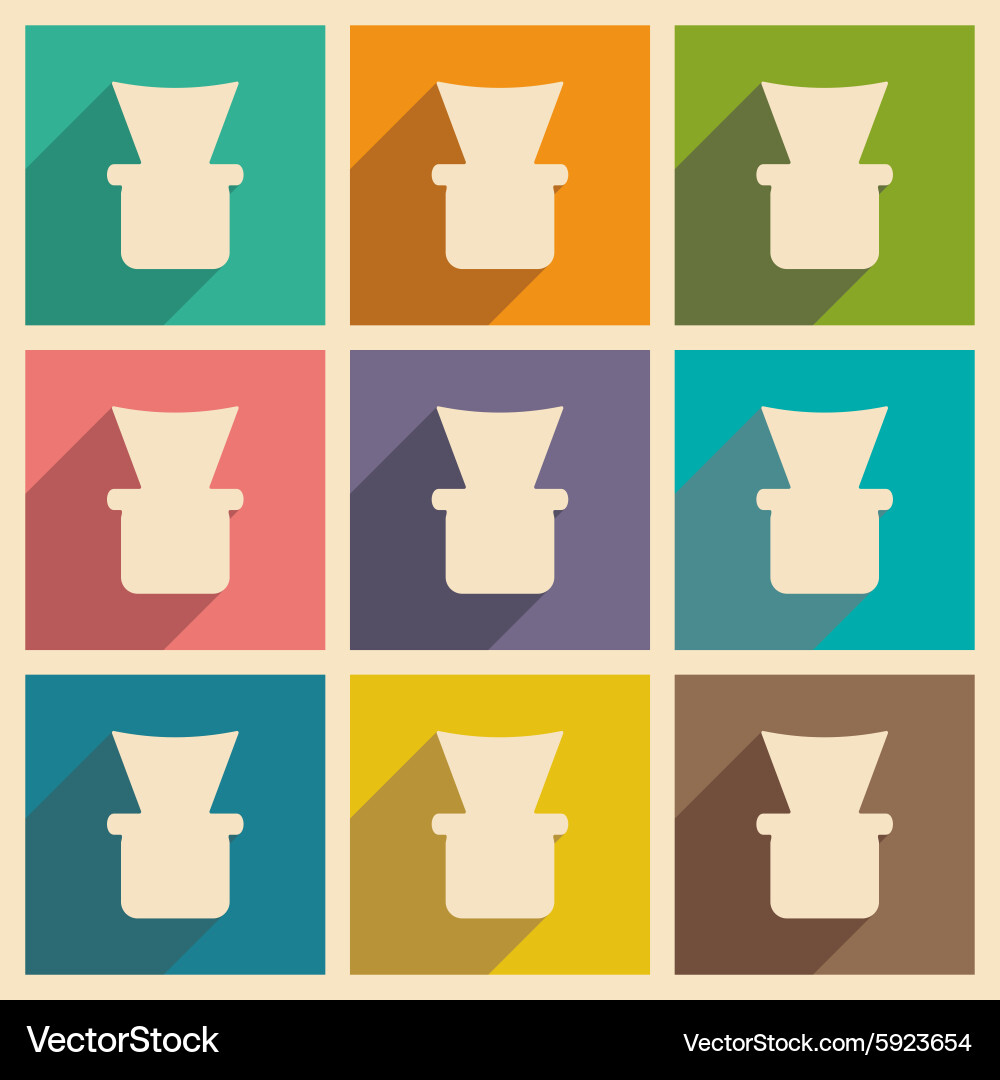 Flat with shadow concept and mobile application Vector Image