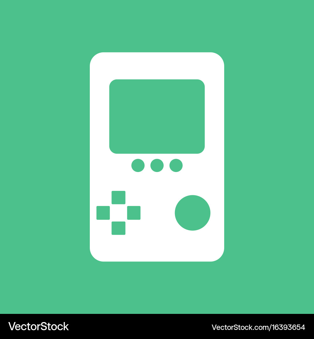 Icon on background tetris portable game vector image