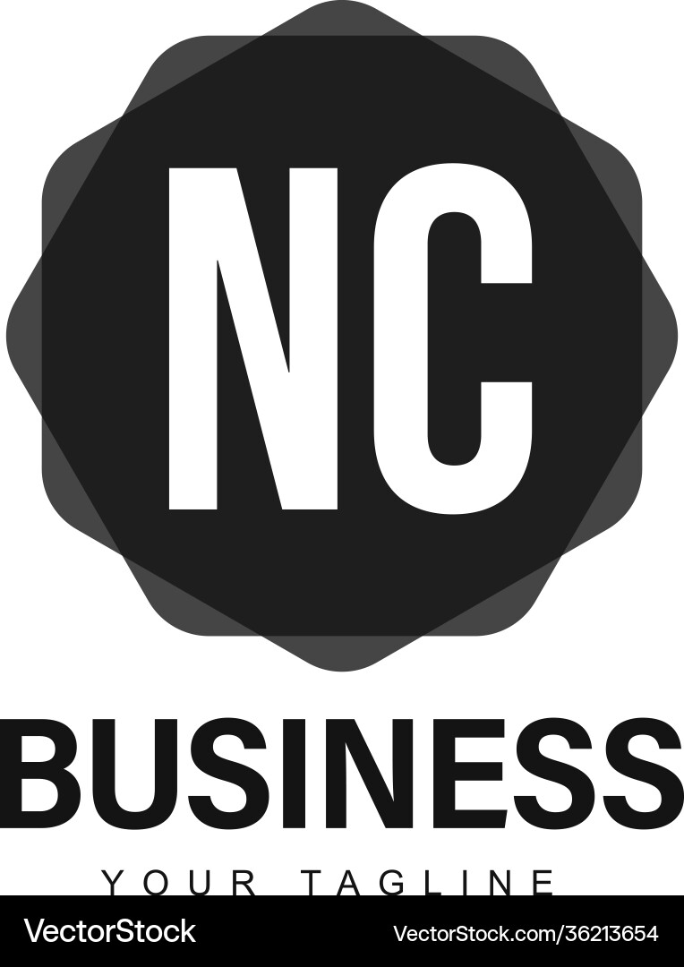 Nc initial a logo design with abstract style Nc initial a logo design with abstract style vector image