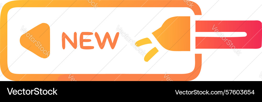 New feature highlight pointer tag design vector image