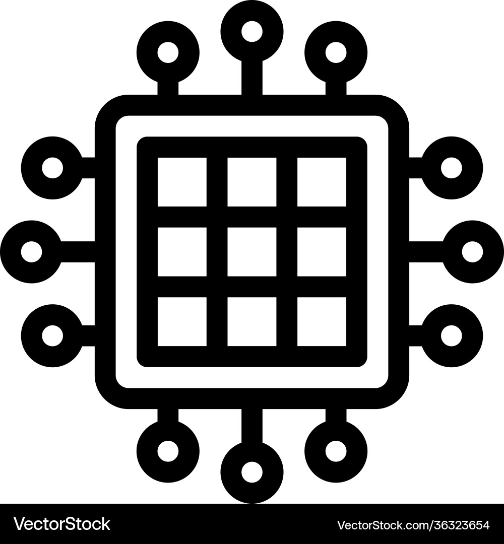 Processor Vector Image