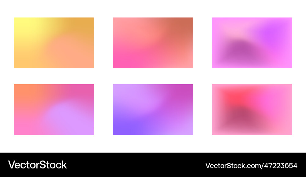 Set gradient background soft color Vector Image
