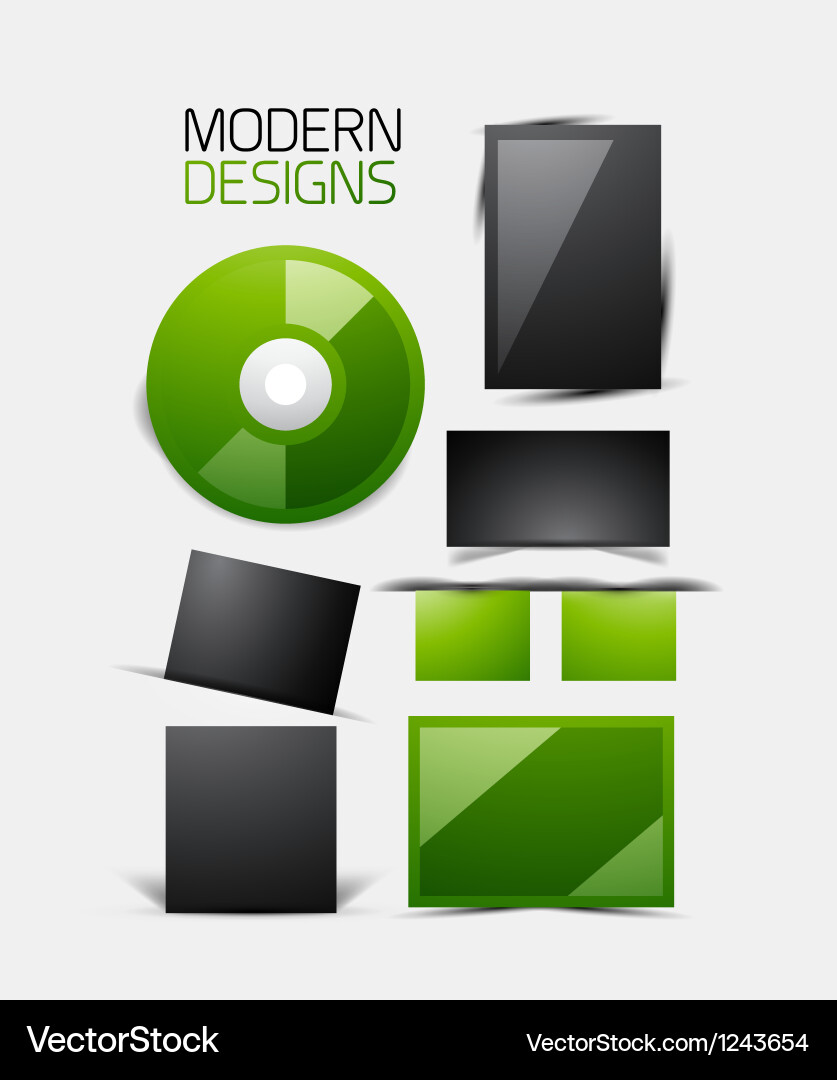 Set of web box shadows and dividers vector image