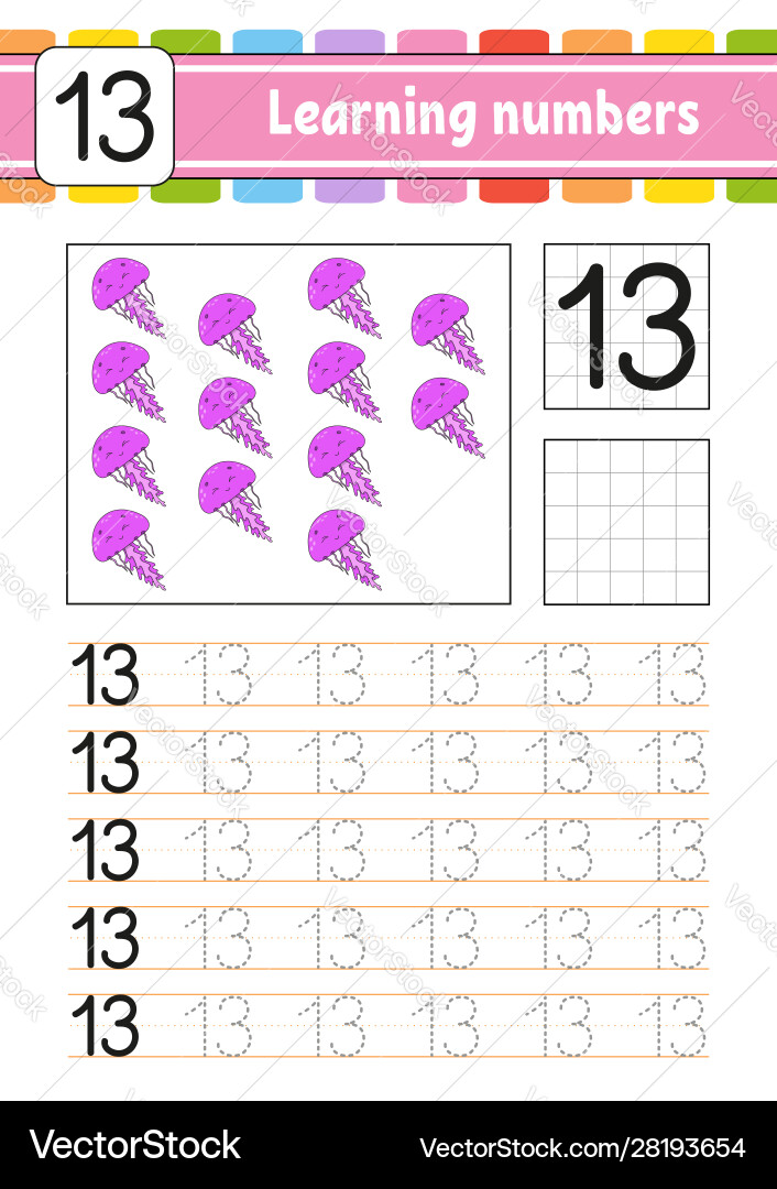 Trace and write handwriting practice learning Trace and write handwriting practice learning vector image