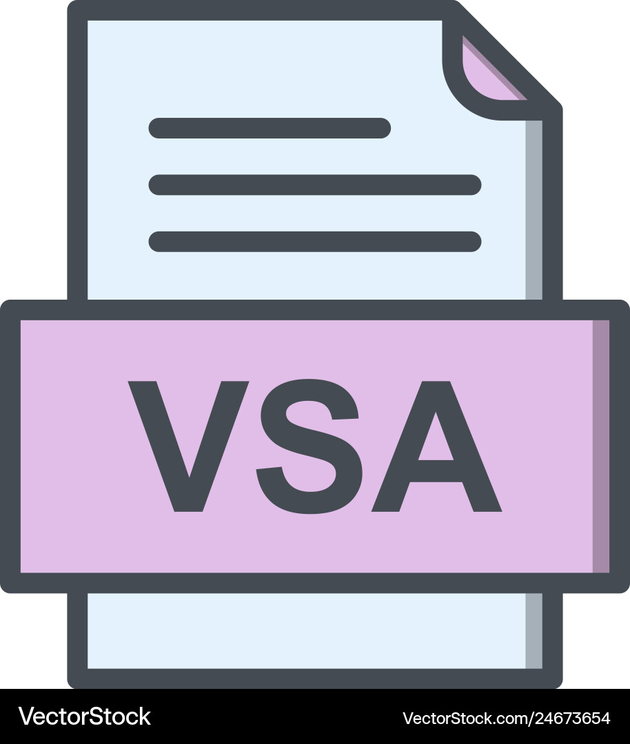 Vsa file document icon Vector Image