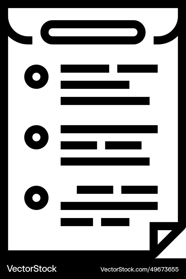 Bullet points list line icon Bullet points list line icon vector image