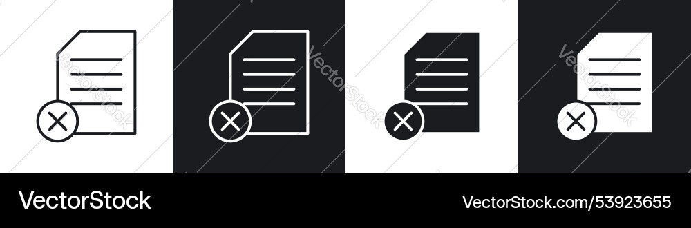 Delete document icon vector image