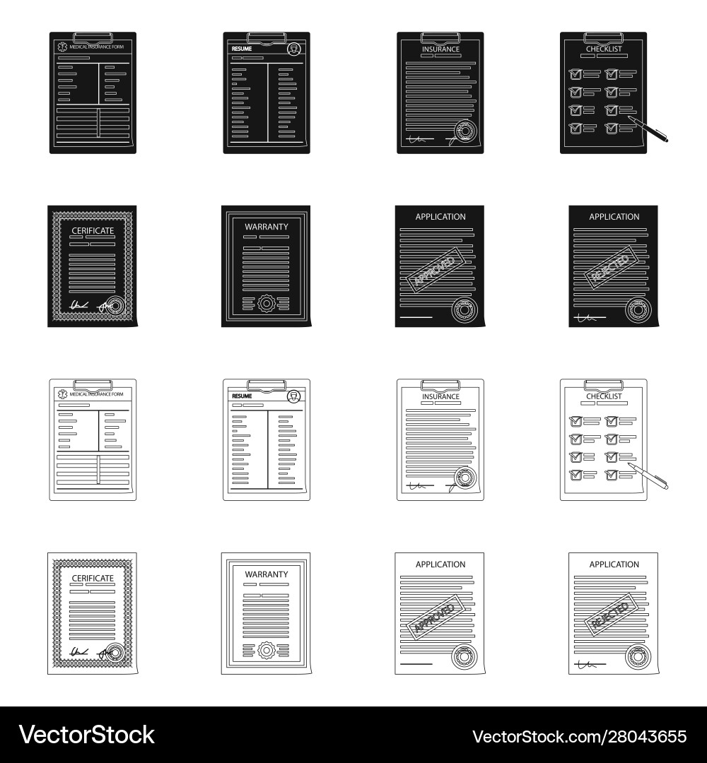 Design form and document symbol Design form and document symbol vector image