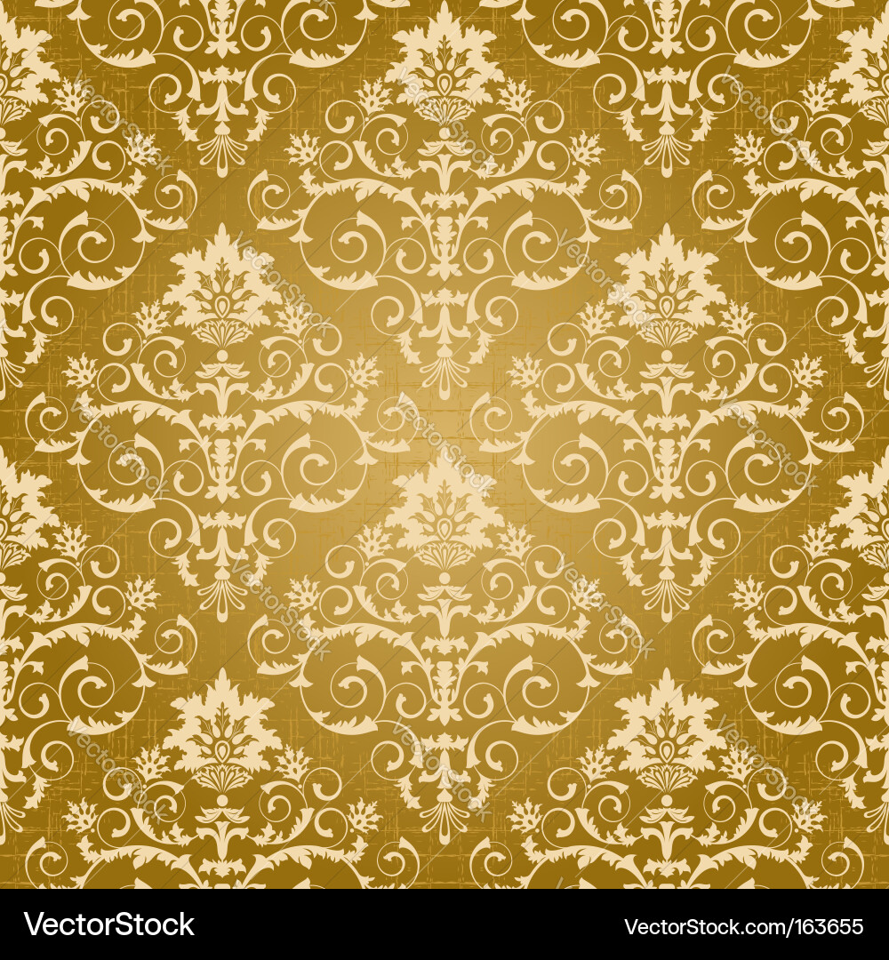 Elegante Blumen Damask Vektorbild