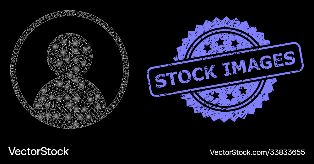 Grunge stock images seal and bright web mesh user Grunge stock images seal and bright web mesh user vector image