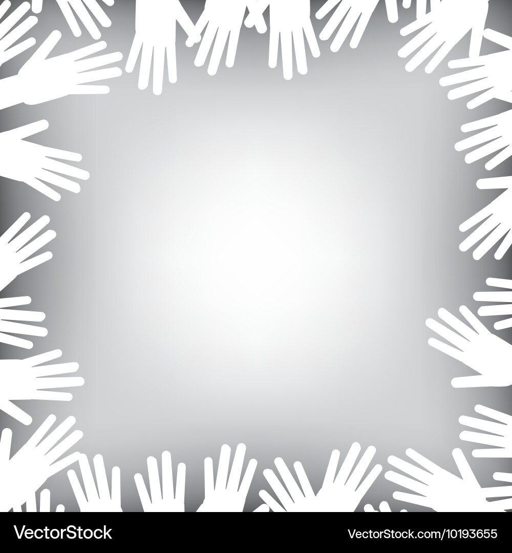 Hands border Vector Image