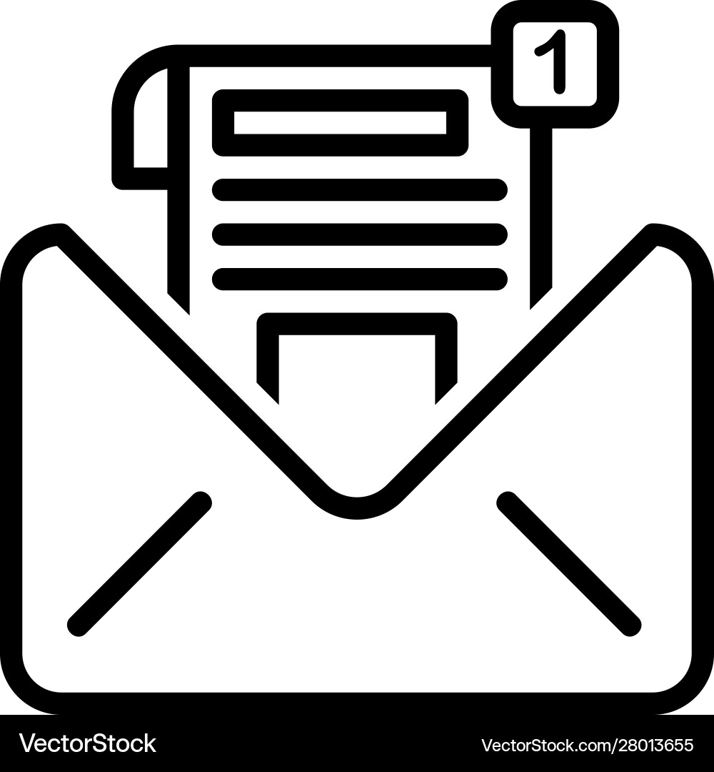 Inbox message vector image