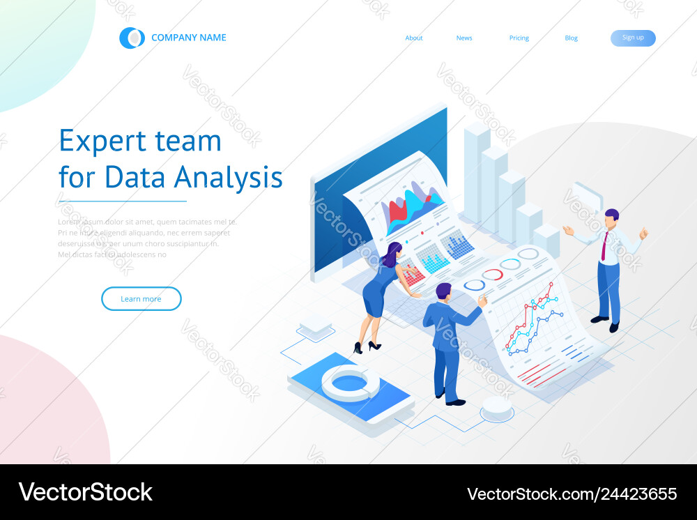 Isometrisches Expertenteam für Datenanalysegeschäft Isometrisches Expertenteam für Datenanalysegeschäft vektorbild