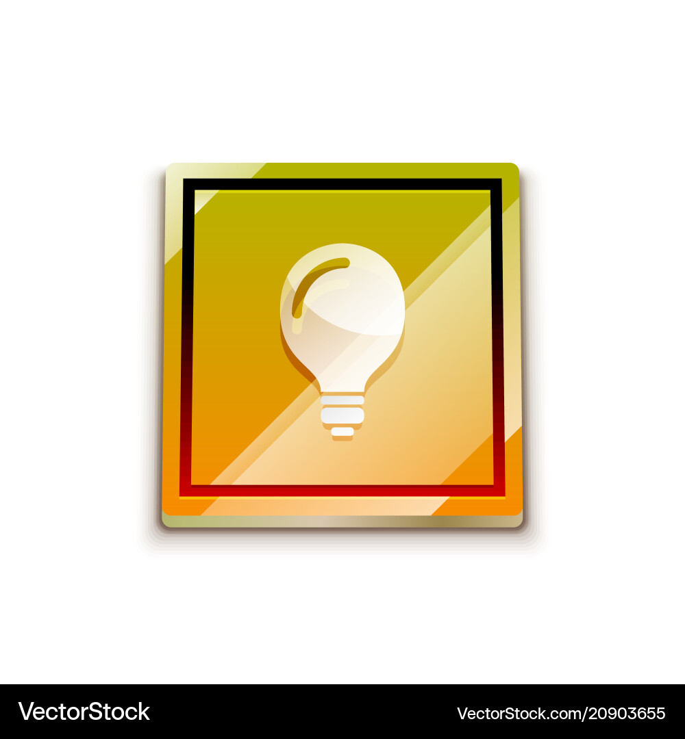 Light bulb new idea concept web button Light bulb new idea concept web button vector image