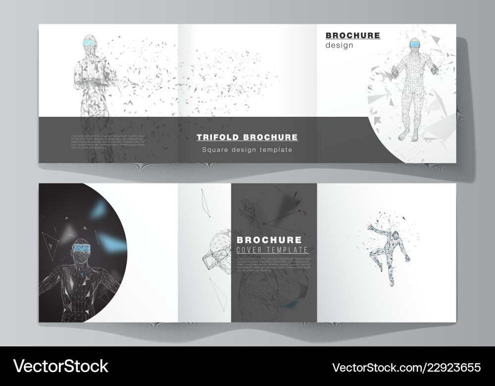 Minimal editable layout of two square vector image