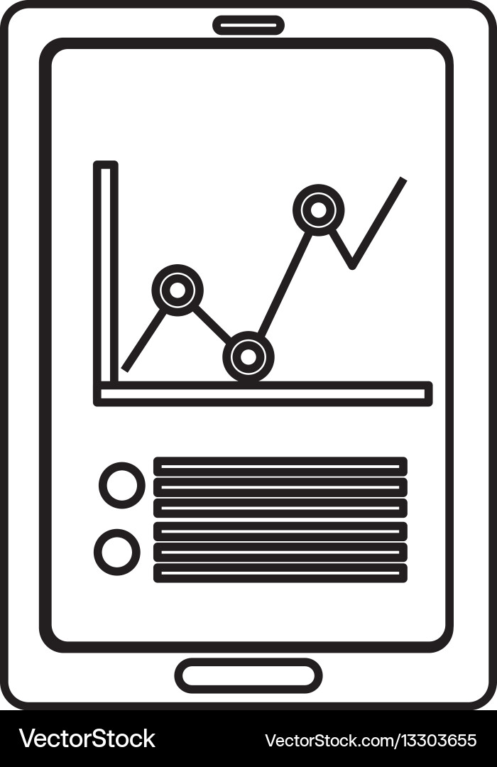 Statistic graph report vector image