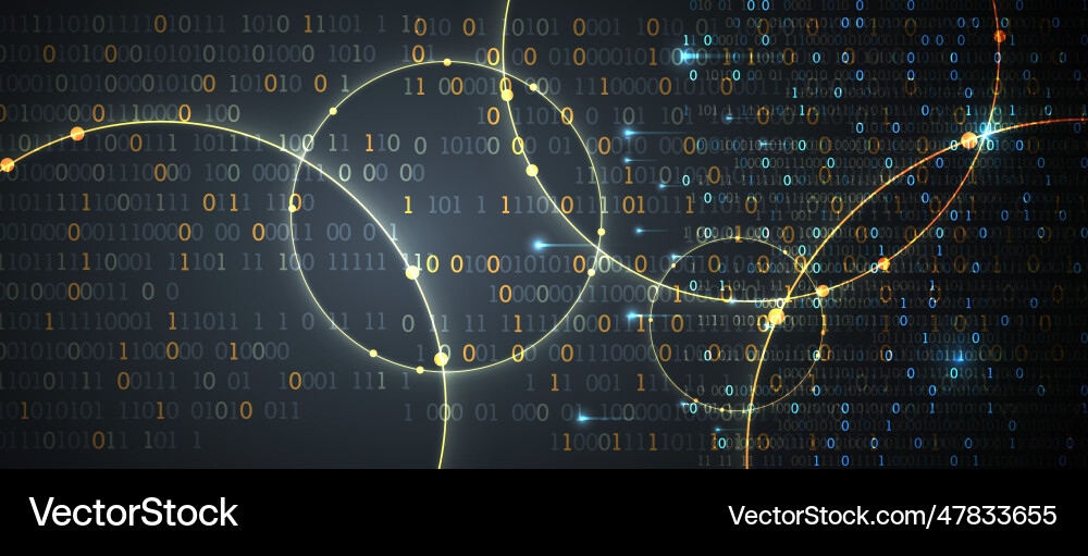 Technology background big data concept binary Technology background big data concept binary vector image