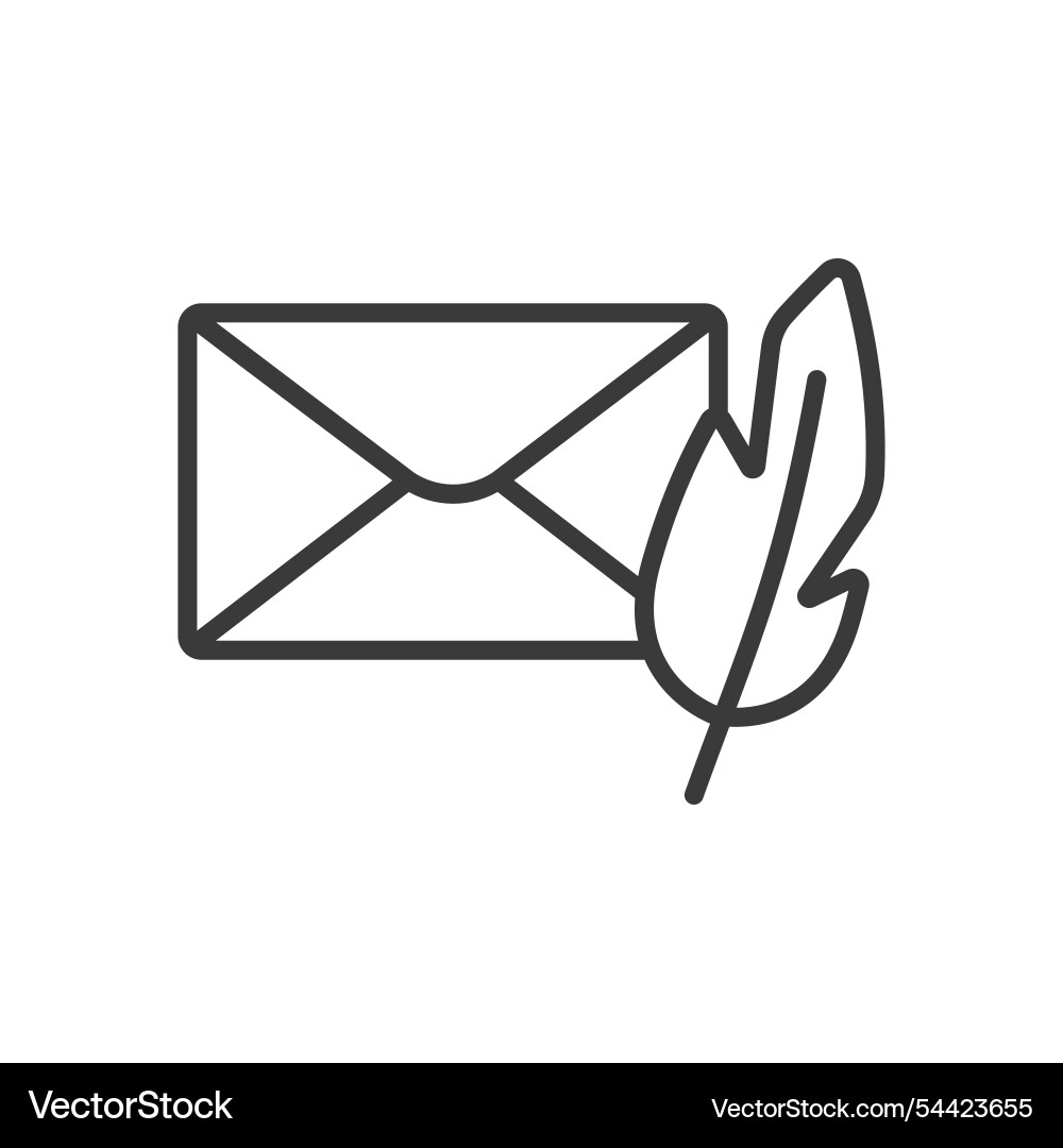 Write email icon in line design Write email icon in line design Vector Image