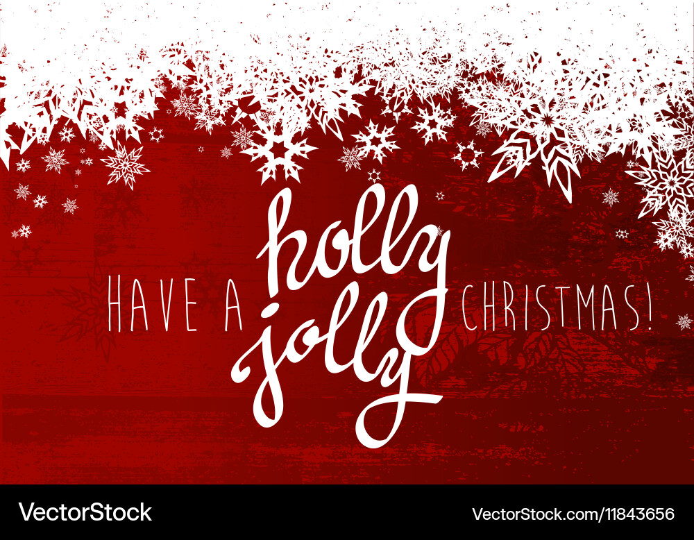 Abstract red background with snowflakes and have vector image