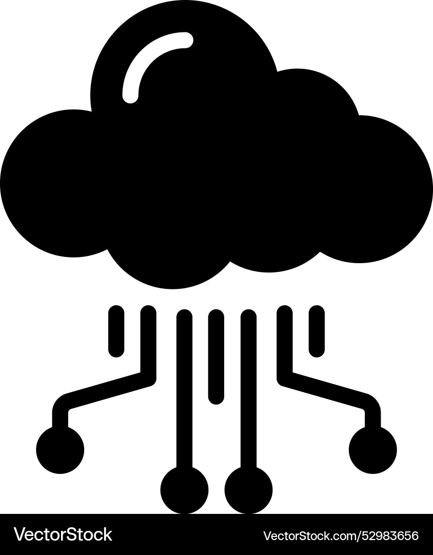 Cloud computing Vector Image