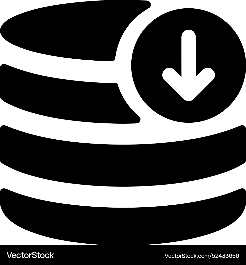 Cloud storage icon symbol image of the database Vector Image