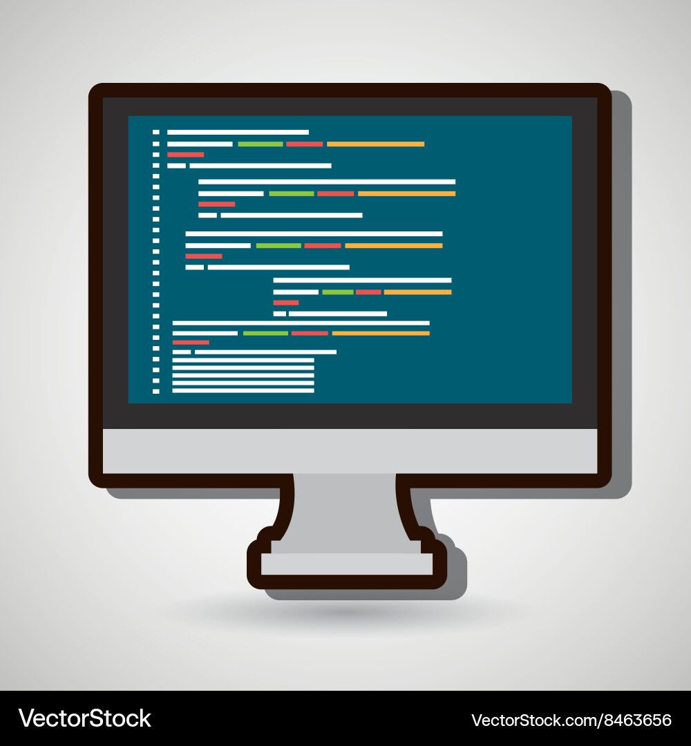 Computer programming design vector image