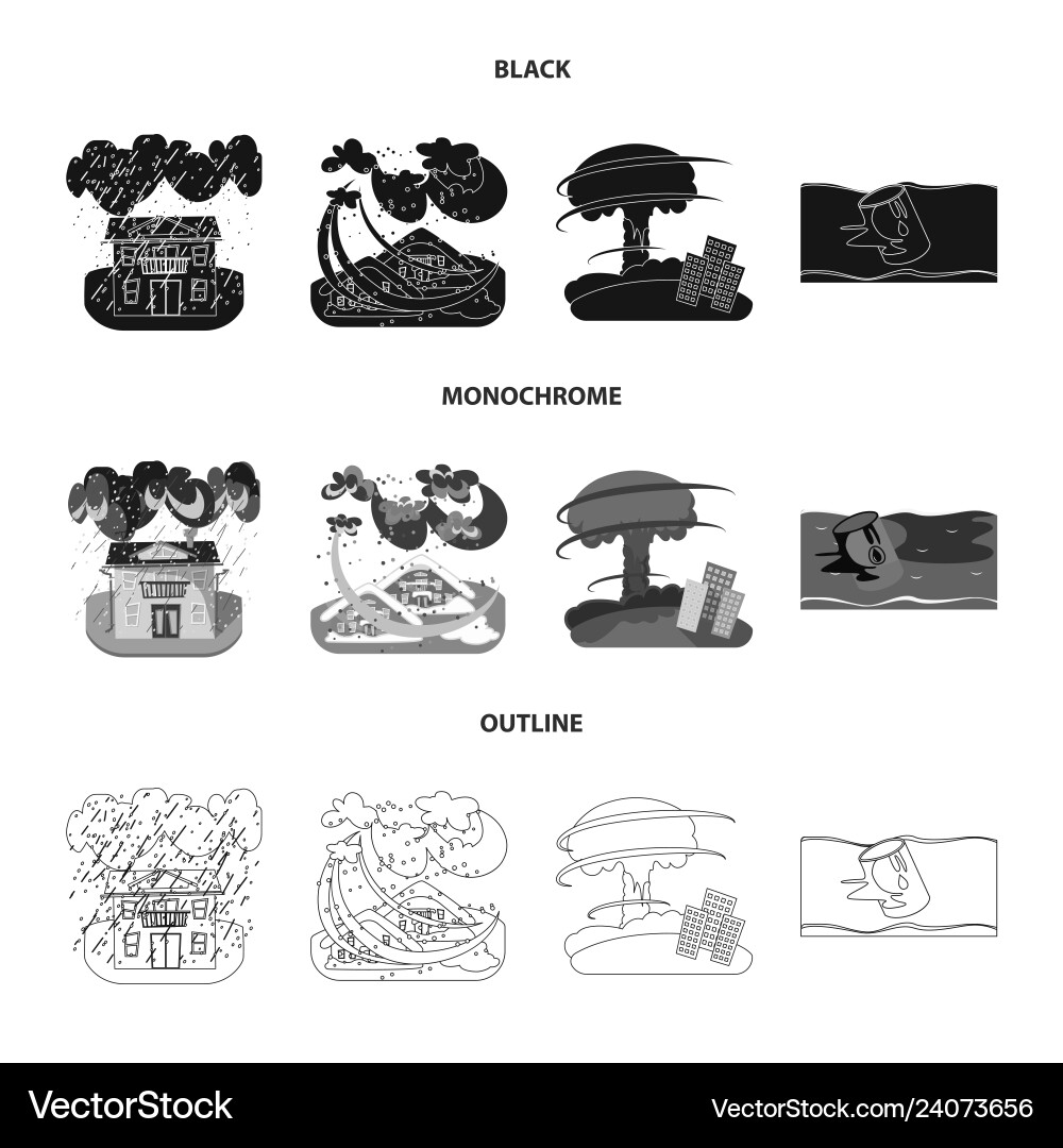 Isolated object of weather and distress symbol Isolated object of weather and distress symbol vector image