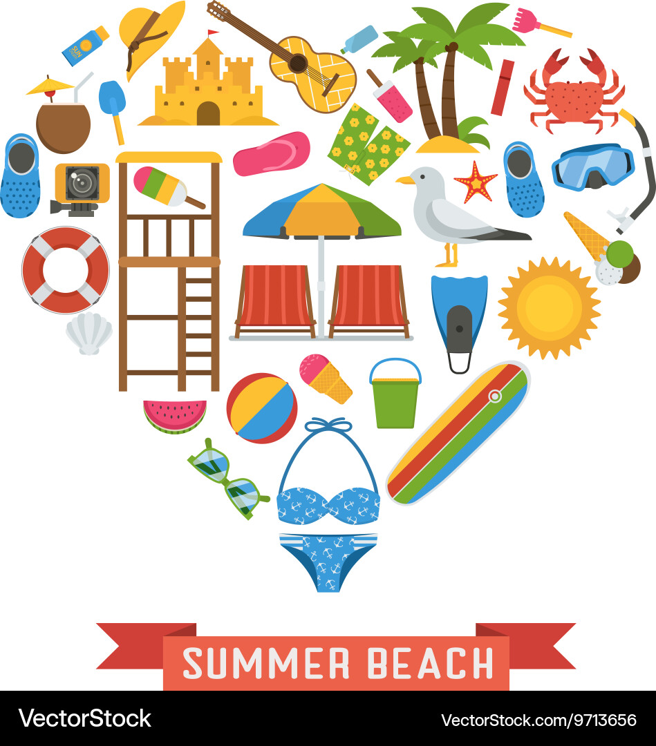 Love summer concept Vector Image