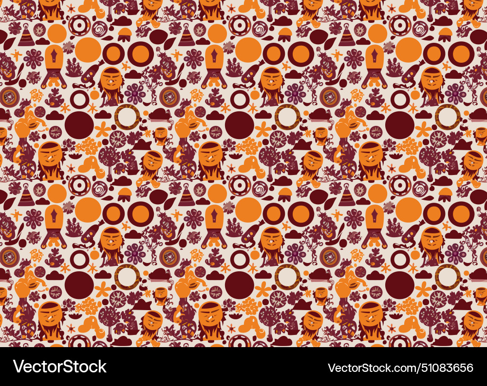 Seamless background pattern with decorative Seamless background pattern with decorative Vector Image