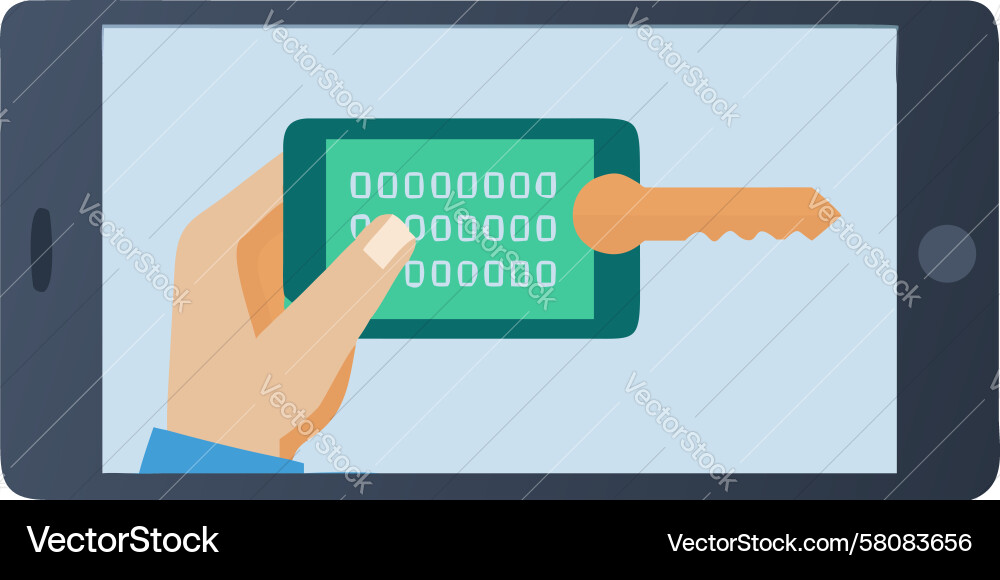 Secure Mobile Access Vector Image