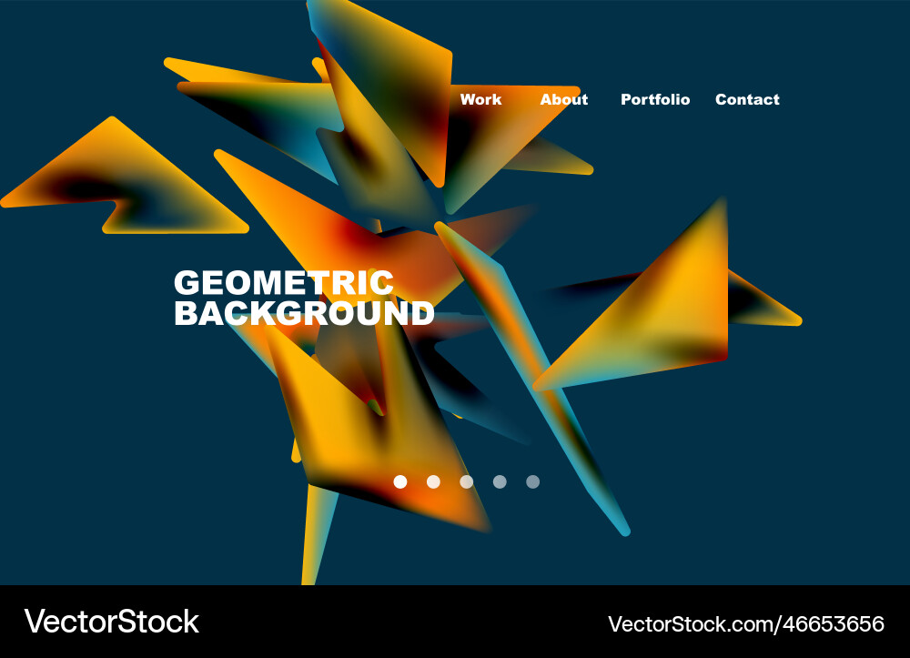 Shards shape composition abstract background web vector image