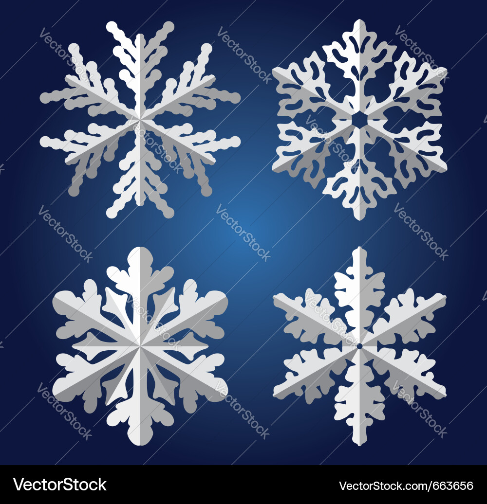 Snowflake Origami Pattern Vector Image