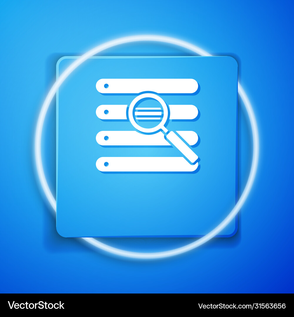White search in a browser window icon isolated Vector Image