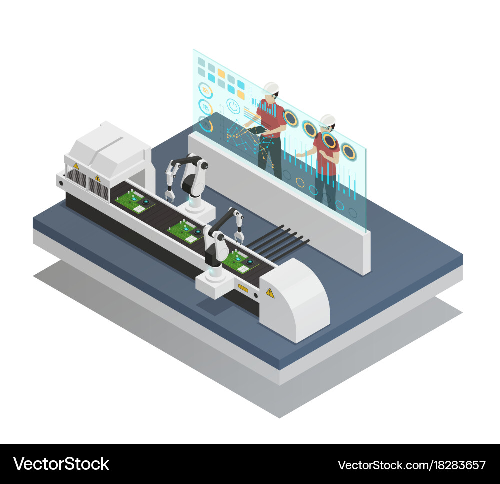 Augmented Reality Robots vector image