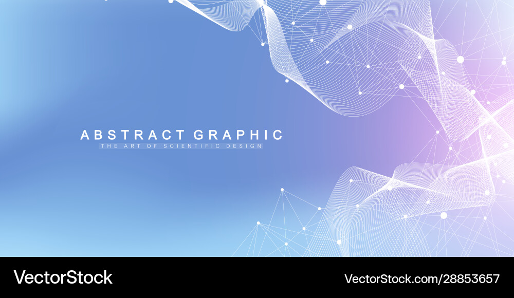 Big genomic data visualization dna helix Big genomic data visualization dna helix vector image