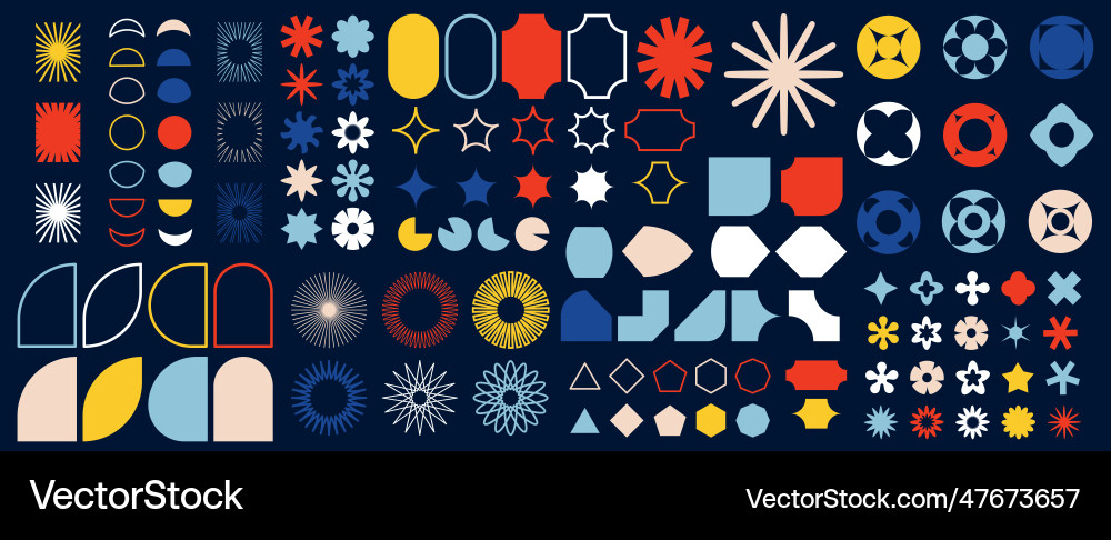 Brutalist abstract geometric shapes and grids Brutalist abstract geometric shapes and grids Vector Image