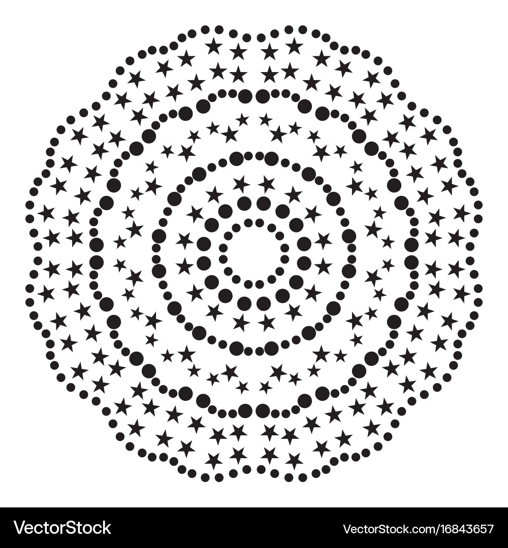Circular pattern is symmetrical vector image