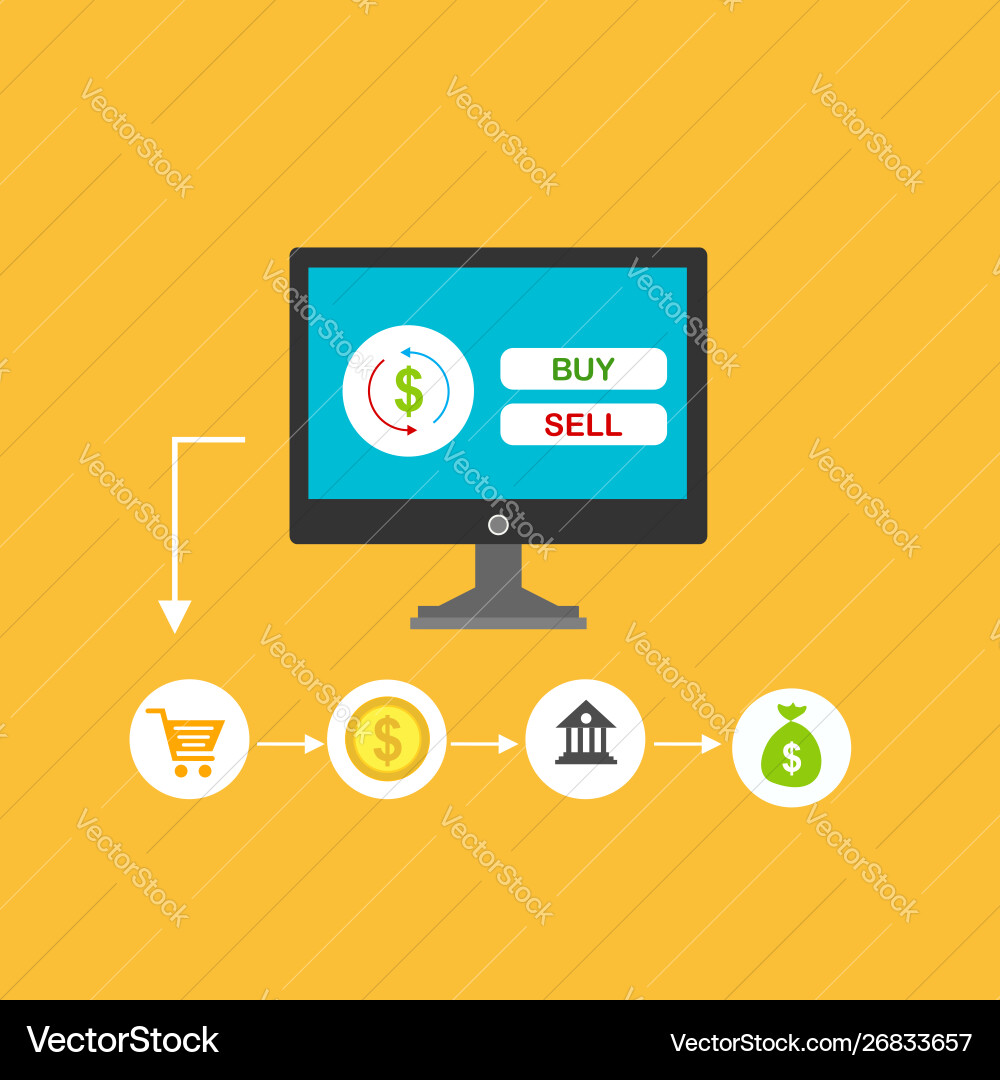 Concept online and mobile payments for web page Concept online and mobile payments for web page Vector Image