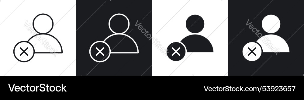 Delete user icon Vector Image