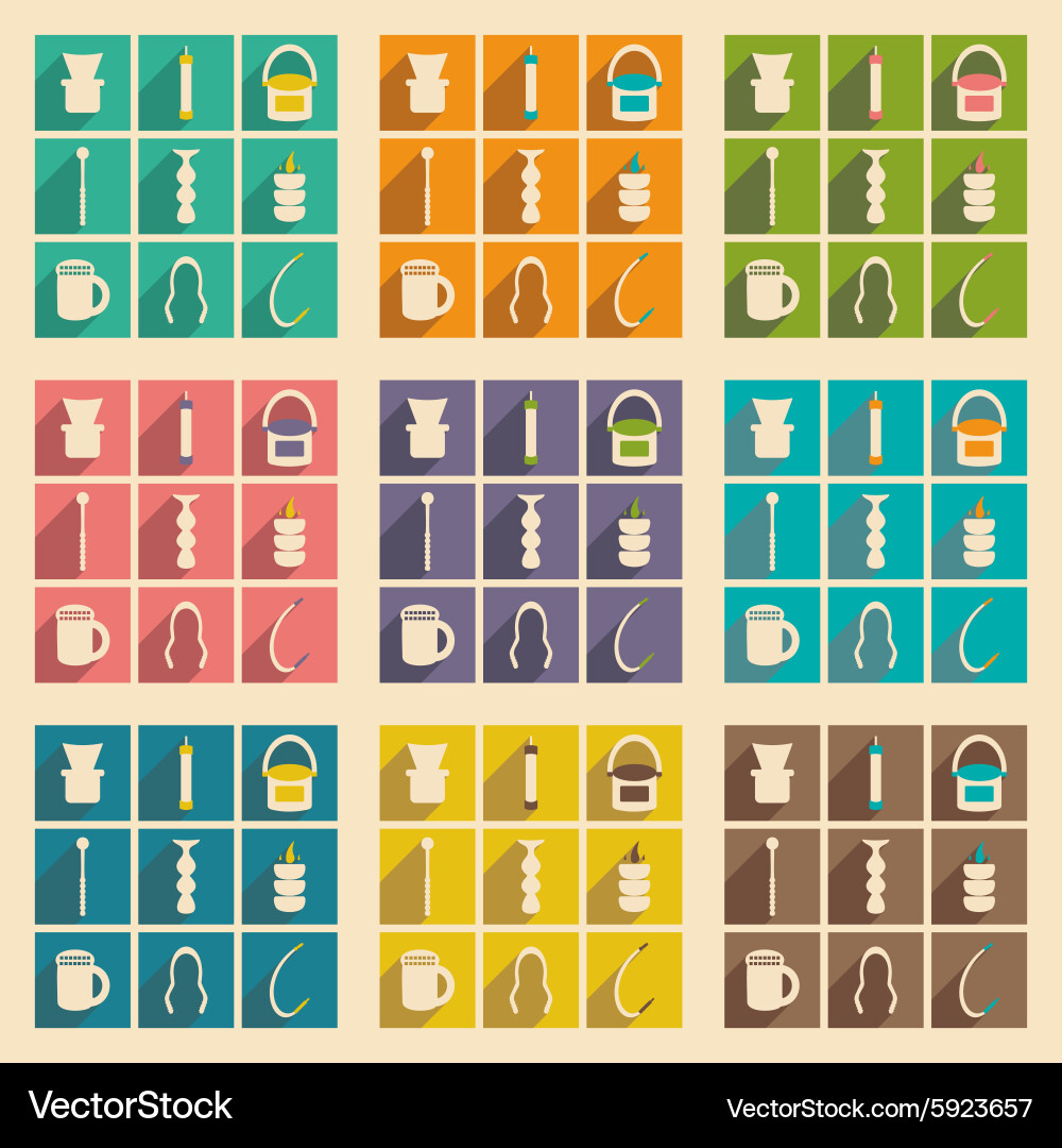 Flat with shadow concept and mobile application vector image
