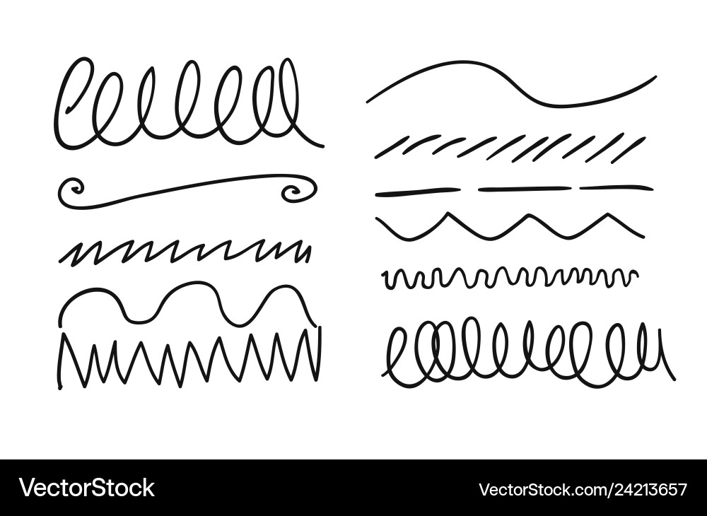 Hand drawn set of objects for design use black Hand drawn set of objects for design use black vector image