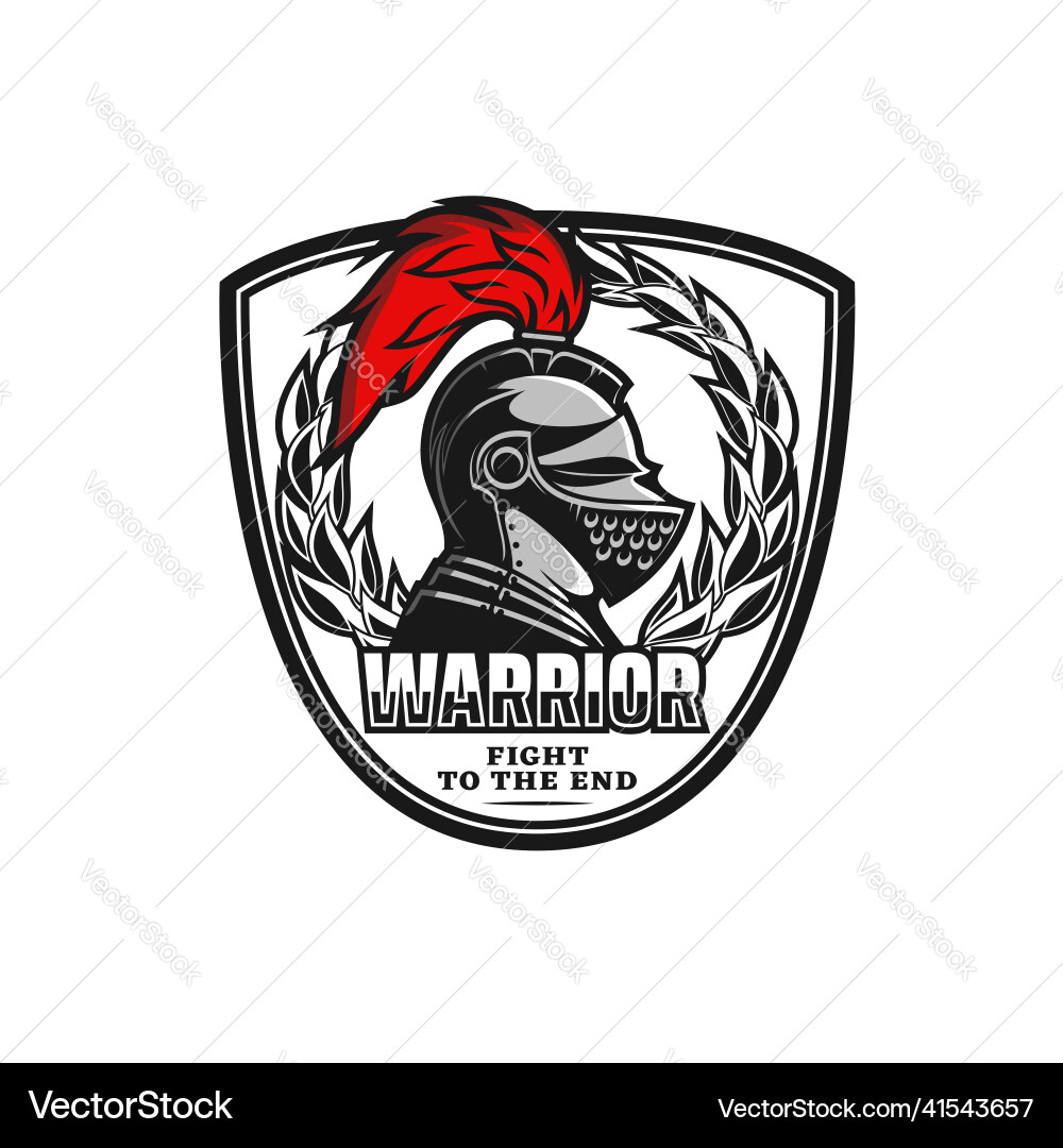 Medieval warrior icon heraldic shield with knight Medieval warrior icon heraldic shield with knight Vector Image