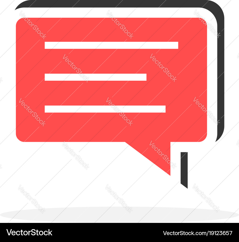 Message in simple speech bubble icon vector image