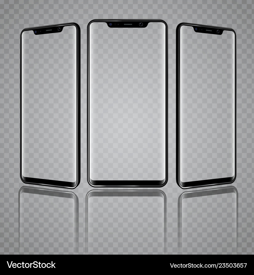 Modern smartphone with different angles of view Vector Image