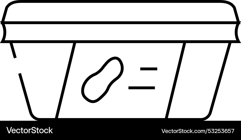 Paste peanut package line icon Paste peanut package line icon vector image